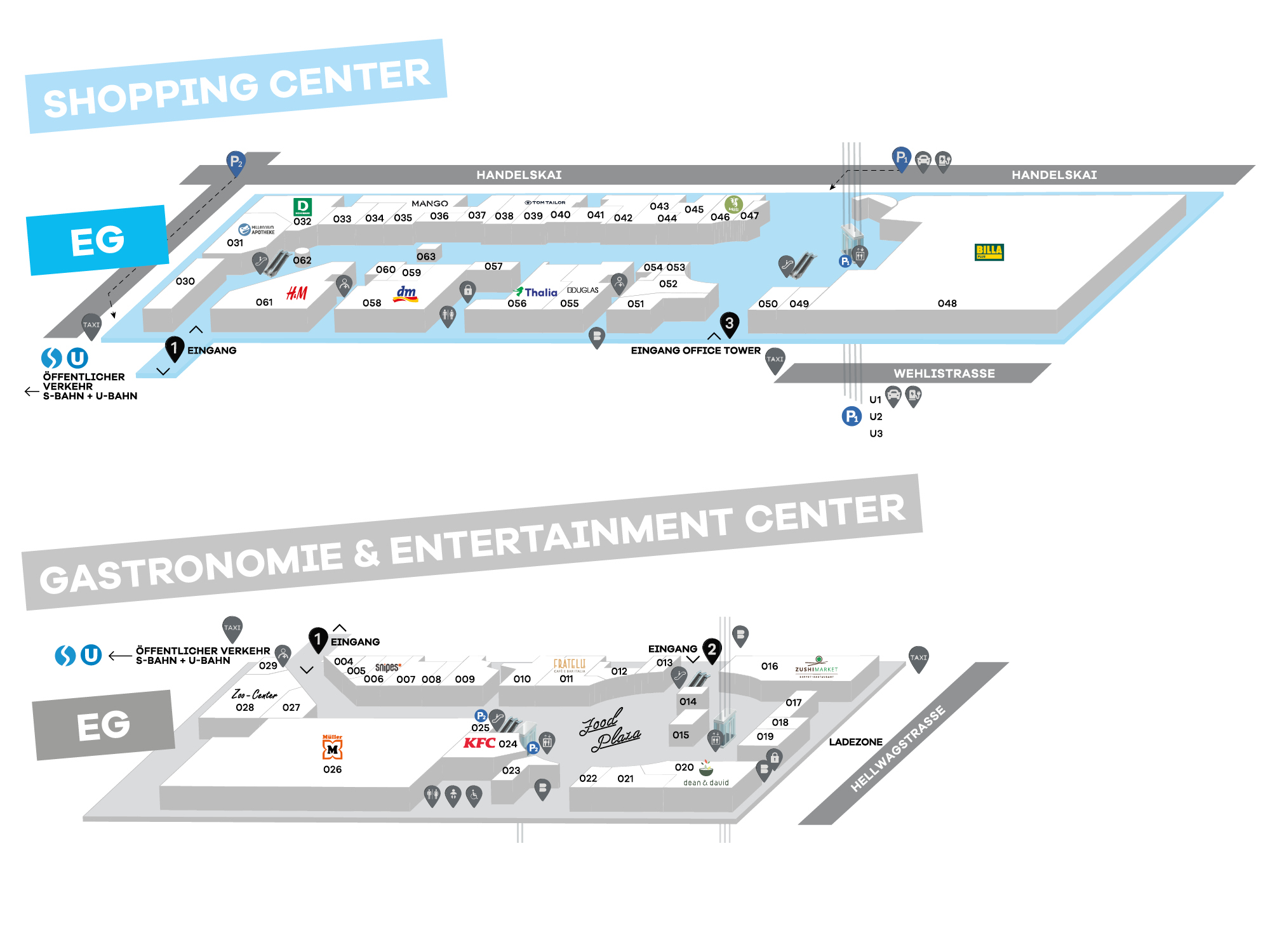 Centerplan mit Positionsmarker