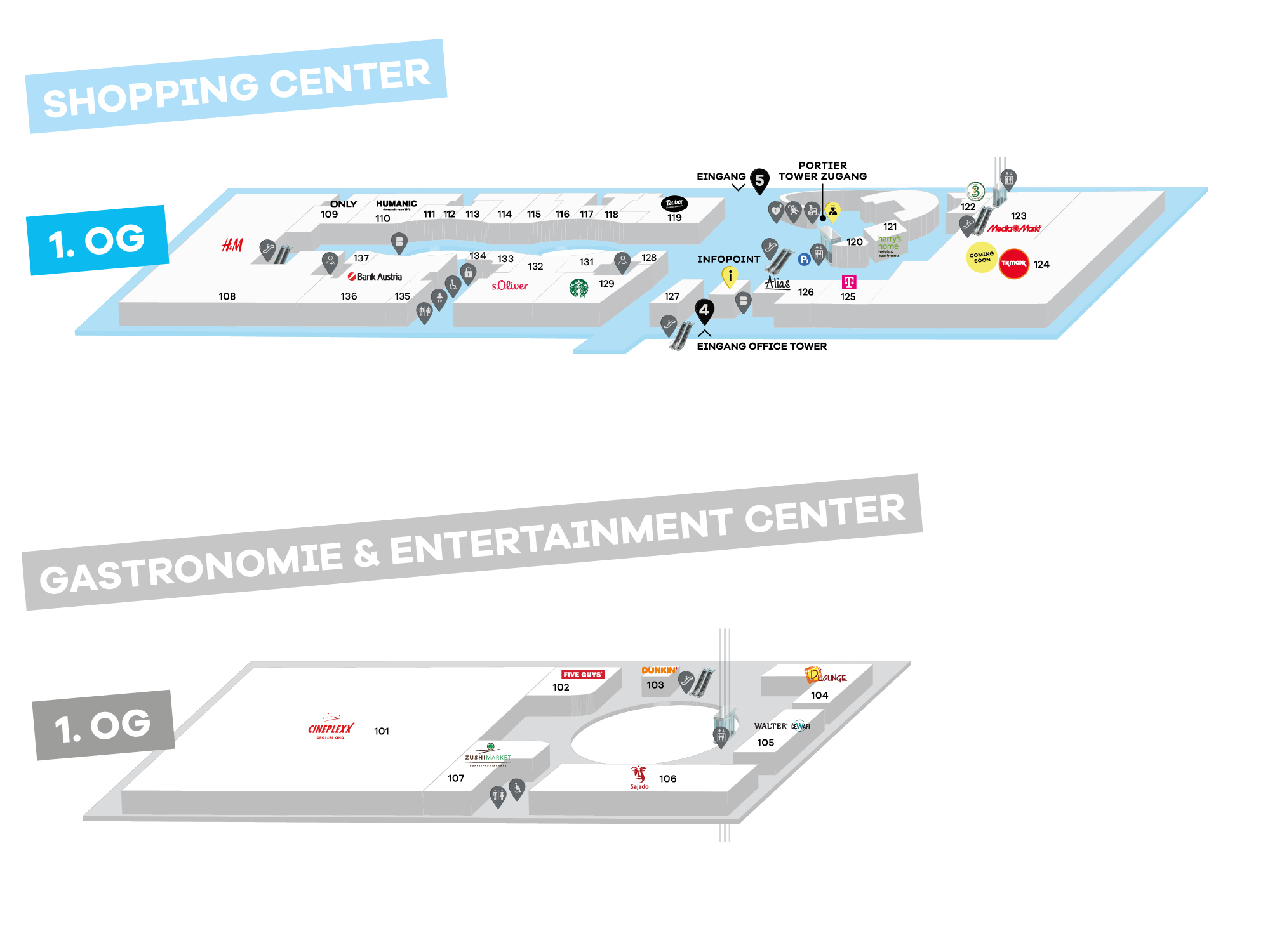 Centerplan mit Positionsmarker